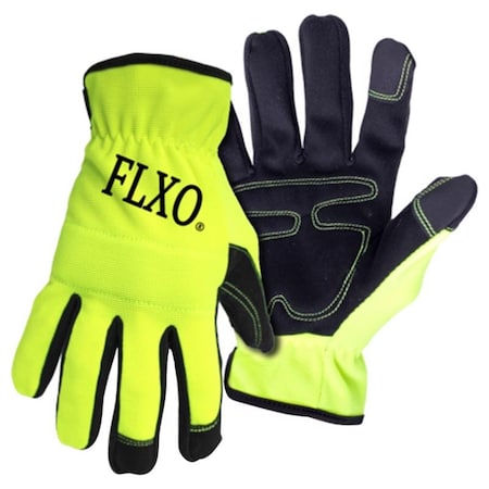 Boss Boss FLXO Men's Outdoor Open Cuff Mechanic's Glove High-Vis Green L 1 pair B52121-L